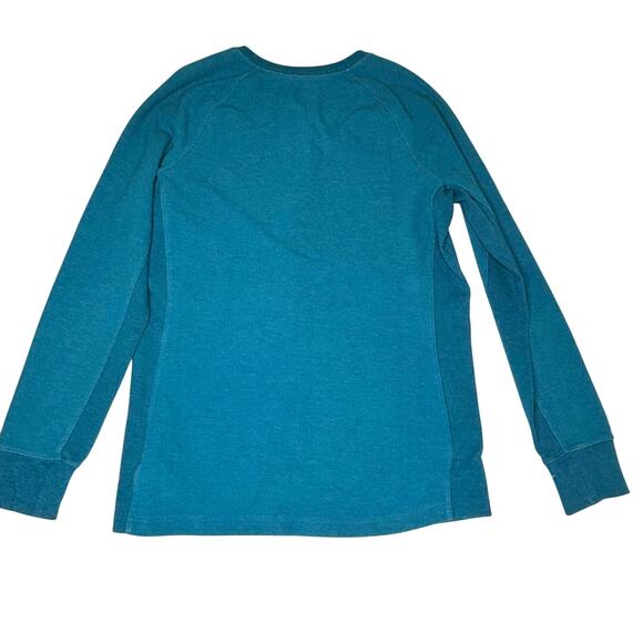 Duluth Trading Men’s Teal Long Sleeve Henley M - Picture 2 of 5